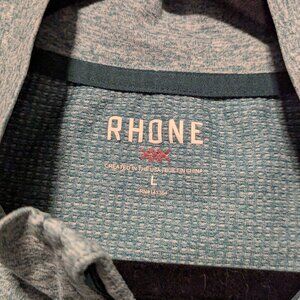 Men's Rhone Long Sleeve 1/4 Zip Green Athletic Workout Run Pullover